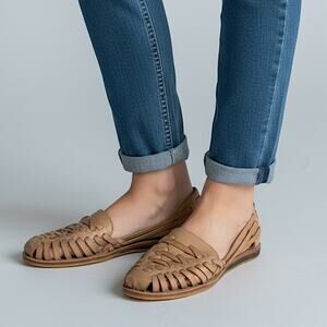 Women’s Nisolo Huarache Sandal - Almond Leather - Slip-On - Size 11 - New